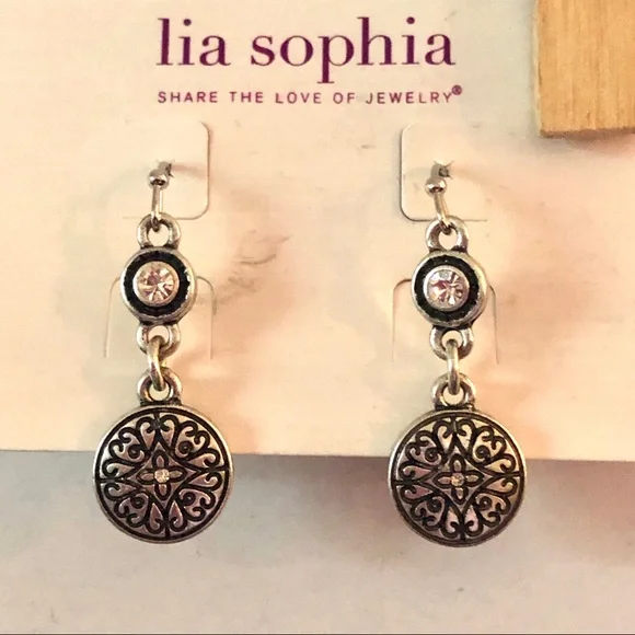 Lia sophia deals silver earrings
